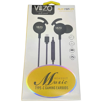 Vizo Earphones, Type C Wired In Ear Gaming with Microphone & Noise Cancelation